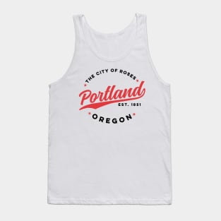 Vintage Portland Oregon City of Roses Retro USA Tank Top